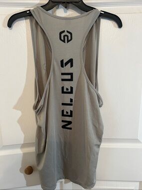 Neleus Grey Racerback Workout Tank